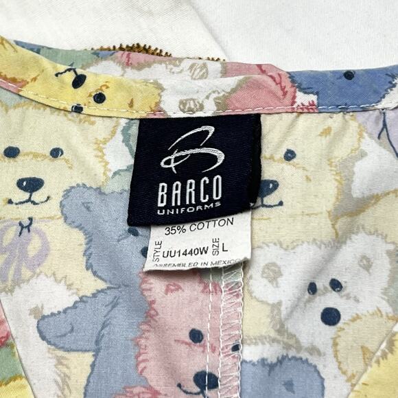 Vintage Scrub Tops Lot of 4 Size L/XL Pockets 4th of July Bears Rubber Ducky - Picture 6 of 13